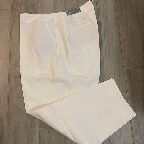 NWT Talbots Hampshire Ankle Pants Curvy Fit Size 22W White - Picture 1 of 3